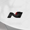 Car 3D Metal N Body Emblem Grille Badge Decals Auto Tail Sticker For Hyundai I30 I10 Tuscani Elantra Tucson Veloster I20  DD3