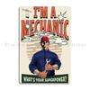 Grumpy Never Underestimate An Old Man With Mechanic Skills Mechanic Oil Splatter is man glitter Metal Plaque Tin Sign Poster