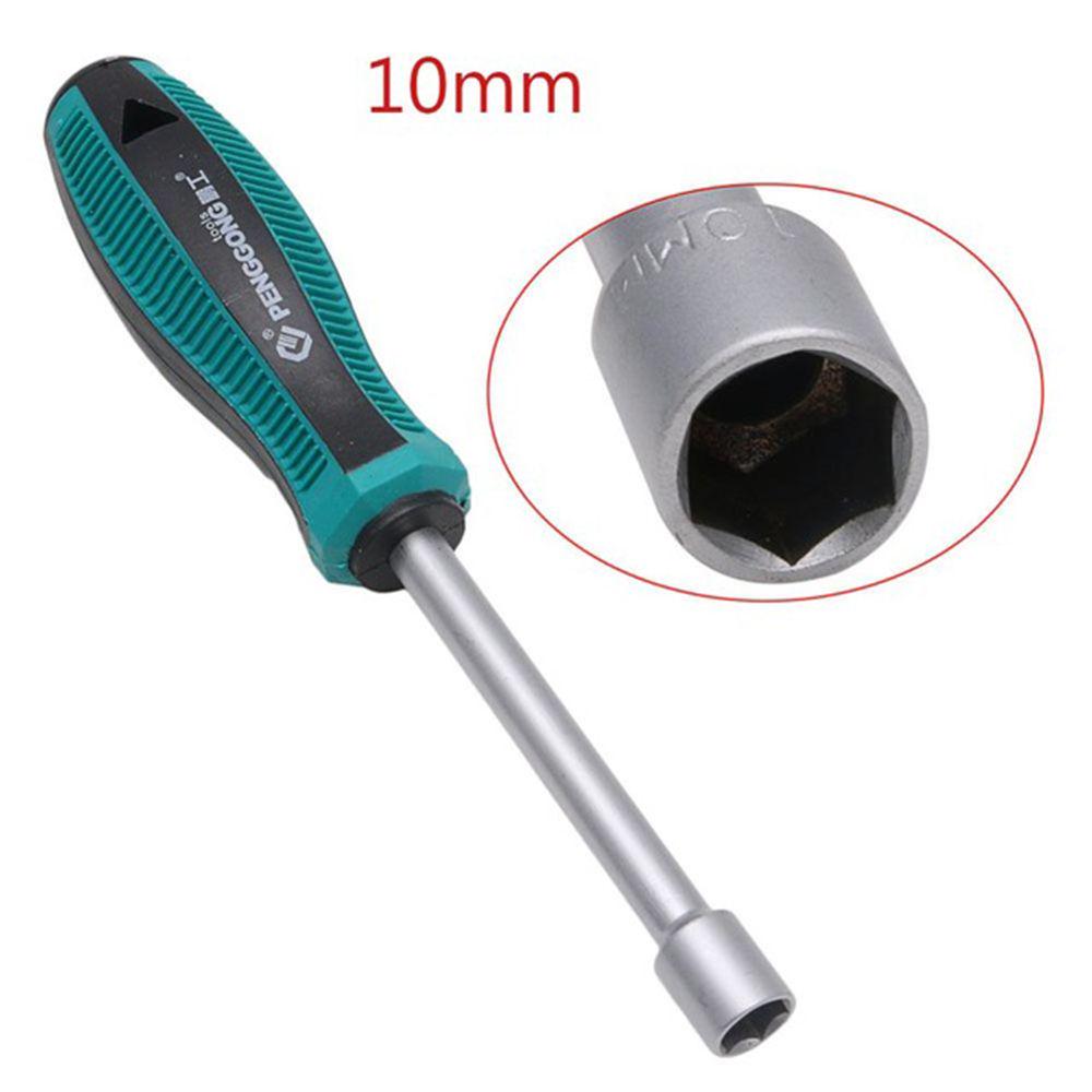 Metal Anti-slip Handle Hex Nut Key Wrench Nutdriver Socket Driver Screwdriver
