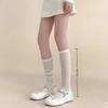 Solid Color Stacked Socks Breathable Mesh Long Socks New Mid Tube Socks  Women Girl