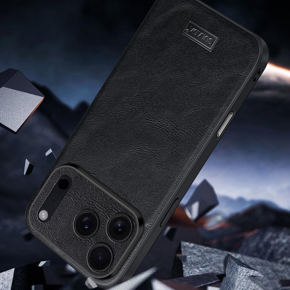 SULADA For iPhone 17 Pro Case PU Leather+TPU+PC Back Phone Cover