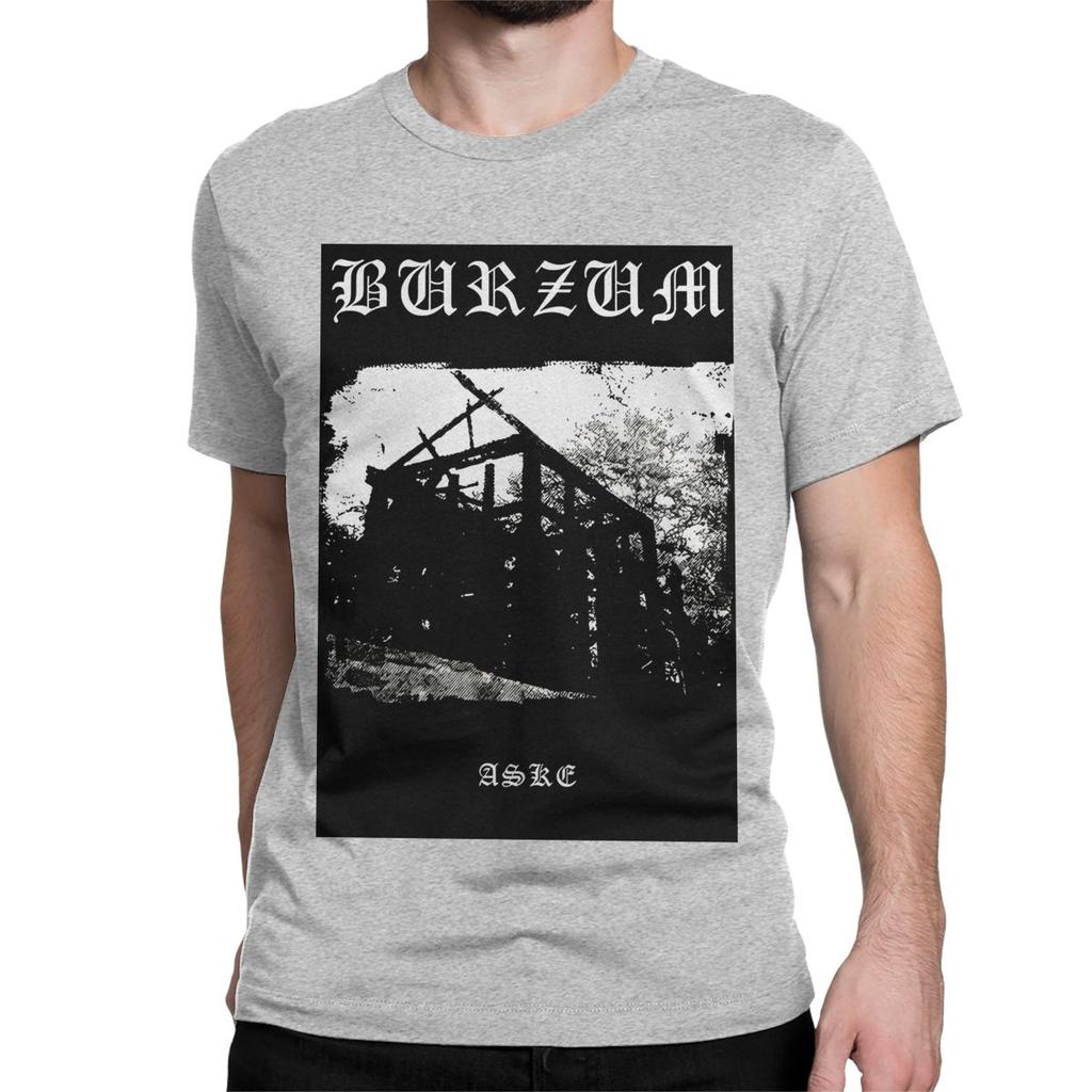 Мужская Женская Футболка Aske Black Metal Rock Новинка Футболки из Чистого Хлопка с Коротким Рукавом Футболка Burzum Круглый Вырез Одежда Большого Размера