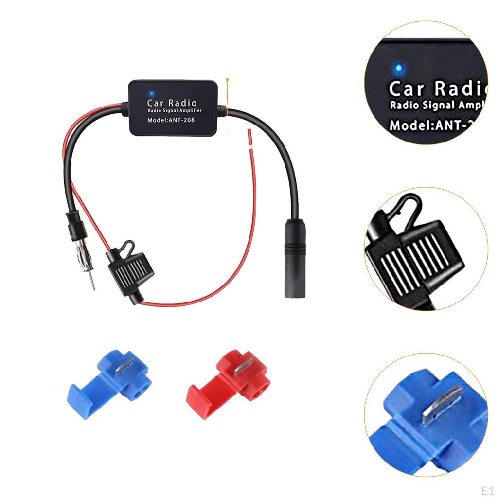 Car Radio Antenna Booster Amplifier for Head Unit Receiver 12V