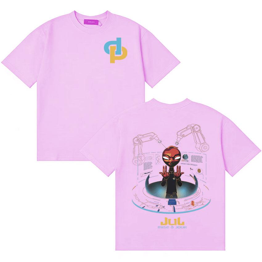 Rapper Jul My World Album Tshirt Unisex Women Summer Pop Oversized Y2K Vintage Tshirt Cotton Shortsleeve Casual T Shirt Teenagers