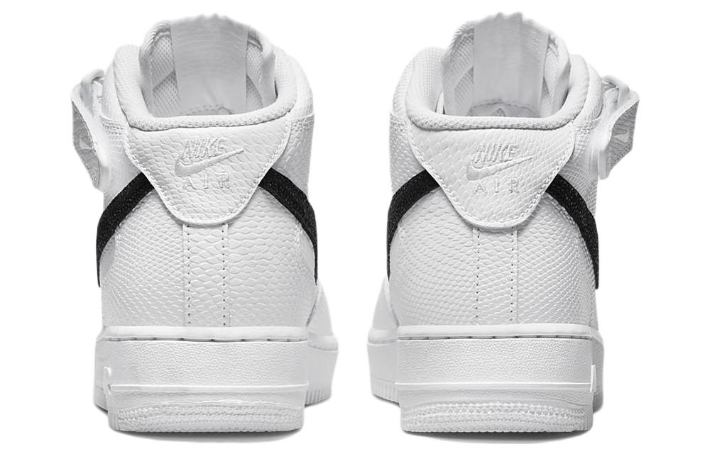 Nike Air Force 1 Mid '07 Змеиная кожа Белый Черный Женские DZ5211-100