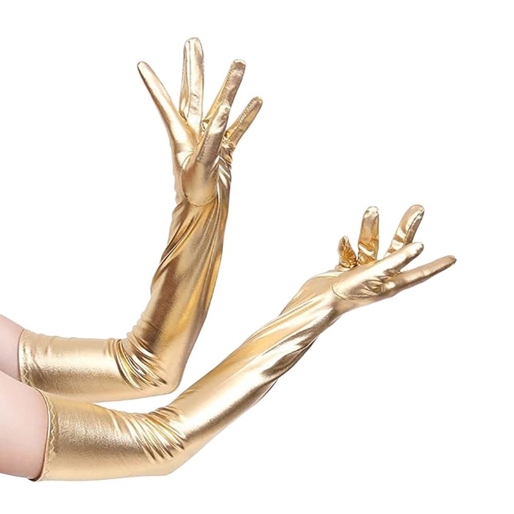 Solid Color Full Finger Mittens Long Performance Mittens Winter Warm Cosplay Gloves