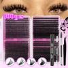 800 Clusters Of Single-Cluster False Eyelashes 9-16Mmdiy Segmented Natural Dense D-Curve Self-Grafting
