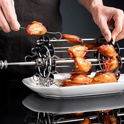 Аксессуары для аэрофритюрницы, Аксессуары для духовки, Корзина для шампуров из нержавеющей стали, Металлическая решетка для гриля, Решетка для жарки мяса, Легкая подготовка к приготовлению
