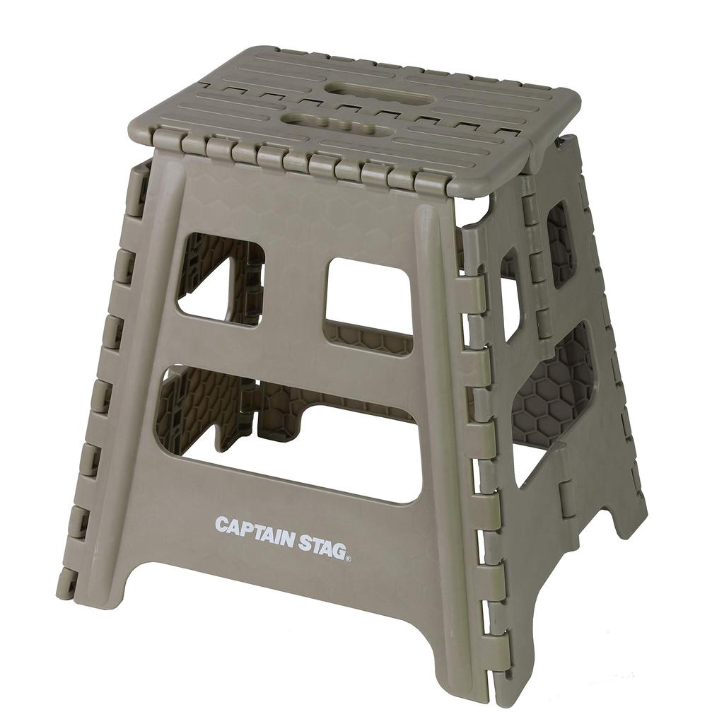 CAPTAIN STAG (CAPTAIN STAG) Step Stool Chair Folding Step L Size Khaki UW-1514