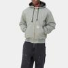 Carhartt WIP SS23 Active Jacket Classic Solid Color Canvas Distressed Loose Cotton Warm Hooded Jacket Men jackets Smoke-Green I027360-1ND-3K