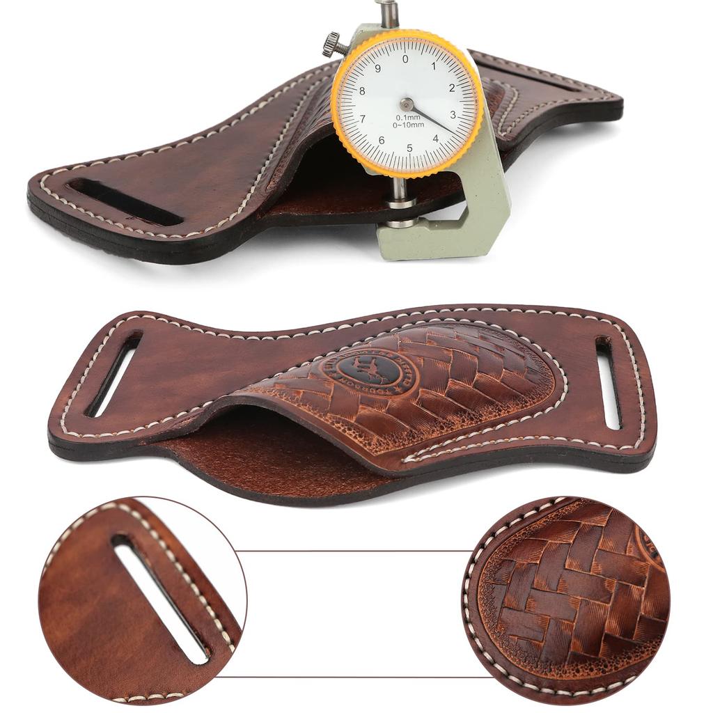 Tourbon Knife Sheath Leather Multifunctional Pliers Holder Camping Fishing Survival Game