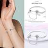 17-20CM Star Moon Bracelet 925 Copper Pink Heart Clover Charms Snake Chain Luminous Bracelet For Women DIY Birthday Zircon Gift