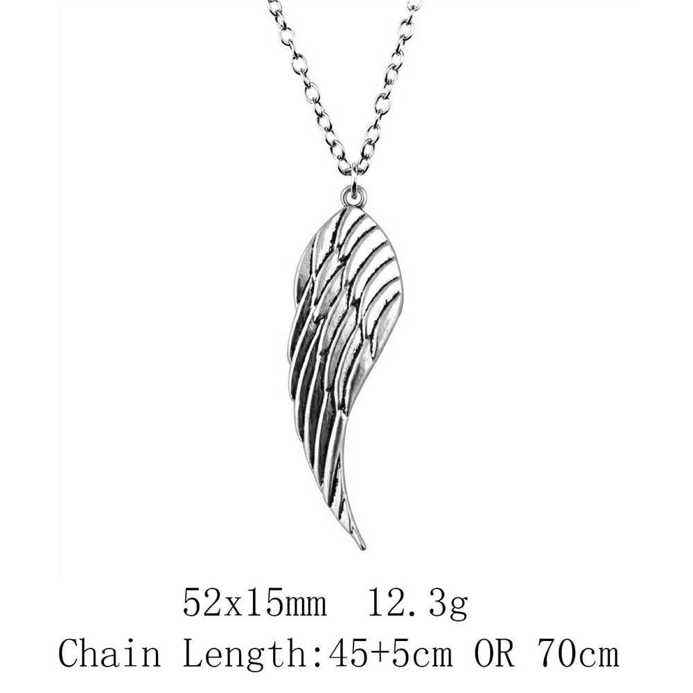 Valentine's Day Vintage Necklace Angel Wings 45cm Or 70cm Long Chain Necklace Women's Bags Choker Necklace