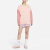 Nike Спортивная одежда Повседневная цветная круглая горловина Винтажная американская толстовка Женская толстовка кварцево-розового цвета DJ6946-666