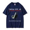 I Lost My Love Cat Funny Black Cat Meme Tshirts Unisex Women Casual Cotton Vintage Short Sleeve Tshirt Oversized T Shirts Unisex