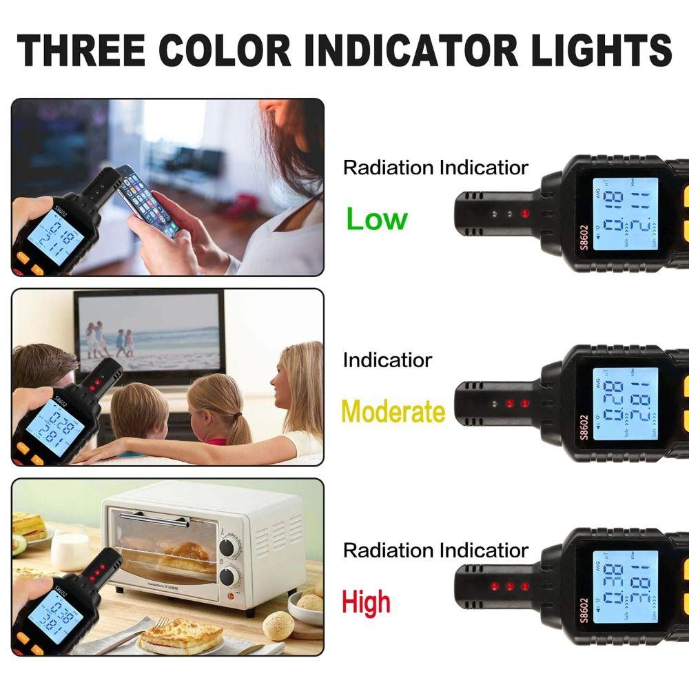 High Precision Electromagnetic Radiation Tester Backlight Digital EMF Meter  Electrician