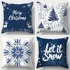 Merry Christmas Decorative Pillowcase Living Room Sofa Cushion Cover Suitable for Home Room Pillow Cover for Friends Gifts