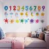 Children's Early Education Wall Stickers: English Numbers & Cartoon Designs for Kindergarten Classrooms