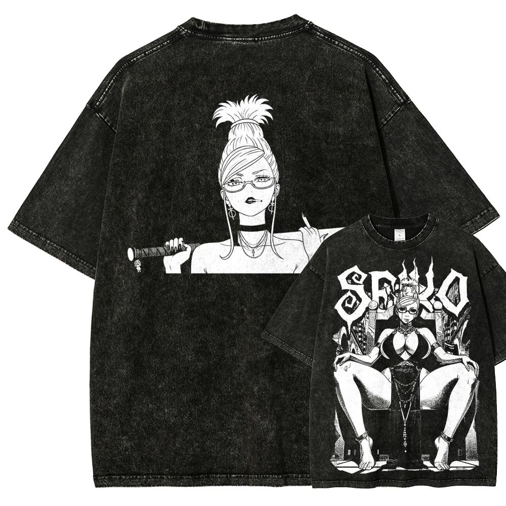 Dandadan Графическая Мужская Уличная Стирка Оверсайз Y2k Хип-Хоп Харадзюку Хлопковая Футболка Короткий Рукав Одежда Повседневная Свободная Высокое Качество Женская Мужская Футболка