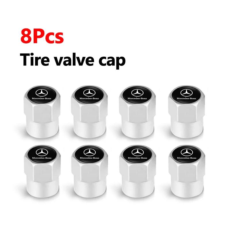TSGWS1 2025 Hot 4/8Pcs Car 3D Logo Tire Valve Caps Emblem Cap Case For Mercedes Benz AMG Smart W205 C300 W203 W206 W108 W124 W126 W168