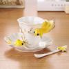 Hi 200ml Creative Ceramic 3D Goldfish Coffee Cup Set Enamel Porcelain Tea Milk Cup Bone China Cups