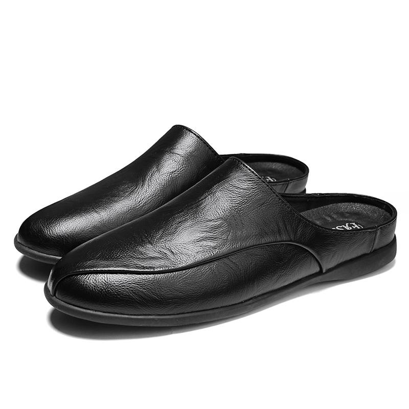 Мода 2024 Мужская кожаная обувь Легкие мужские мюли Повседневная обувь Мужские модные лоферы Полушлепанцы Маскулино Мокасины Винтажная мужская обувь
