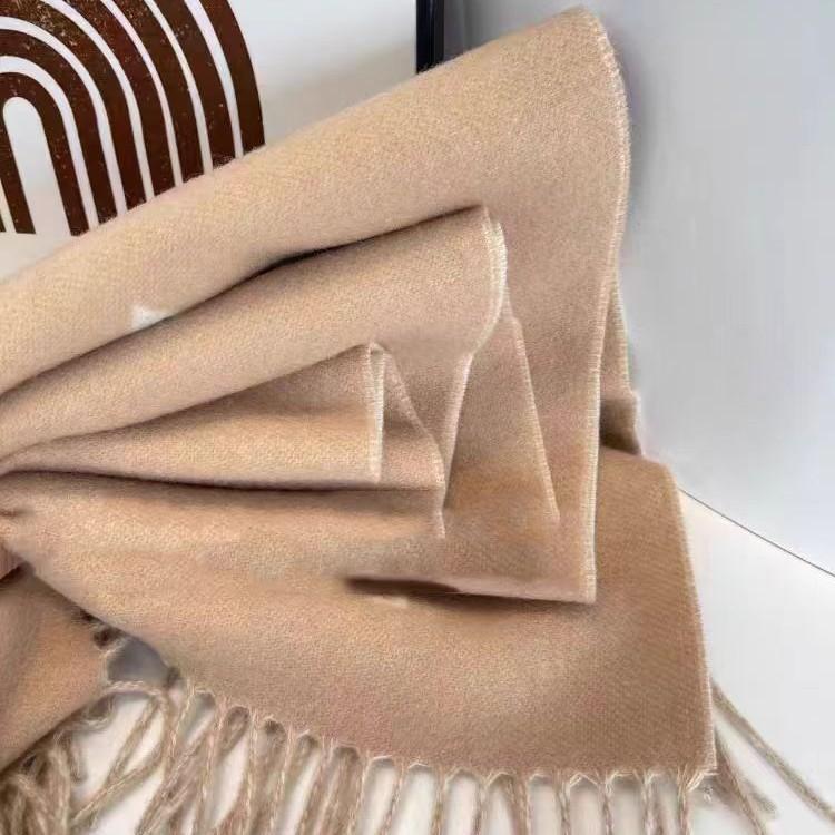 Double-sided Wool Cashmere Scarf Women's High-end Autumn and Winter Presbyopia Letter Shawl
