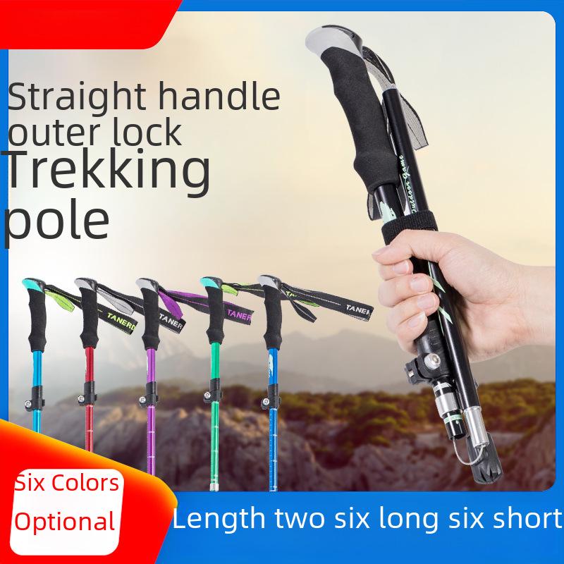 Ultra-Light Folding Aluminum Alloy Trekking Pole for Hiking