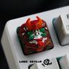 Аниме Новый век Евангелион 3D Кастомная смоляная кейкап Светопропускающая кейкап Ева-01 Универсальная механическая клавиатура Игрушки Подарки