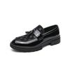 Leather Men Casual Black Tassel Loafers Handmade Soft Leisure Shoes Breathable Slip-On Comfortable for Drive Footwear Moccasins