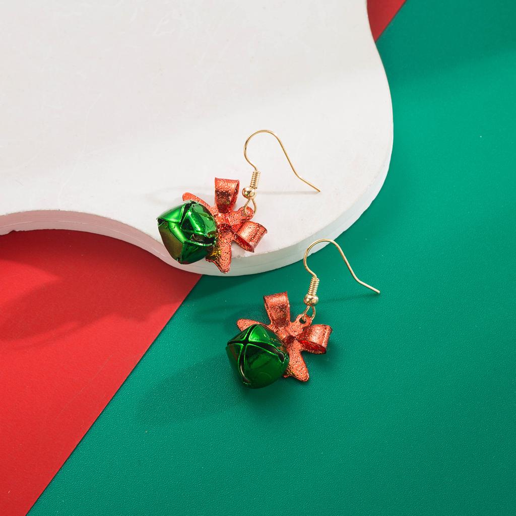 Рождественские серьги для женщин Модные Универсальные Цветные Серьги-крючки в виде снежинок, колокольчиков, лампочек, капель масла