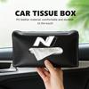Car Tissue Box Towel Sets Sun Visor Tissue Holder Interior Storage For Hyundai N Line Tuscon NX4 I20 I30 I10 Sonata Elantra X12