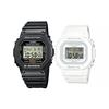 Унисекс Серия Парных Настольных Часов Серого Цвета DW-5600E-1VP+BGD-560-7A