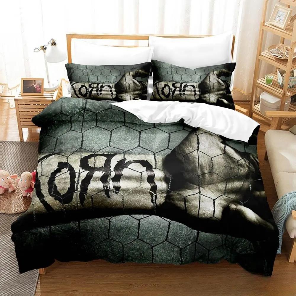 3D Печать Коллекция Постельного Белья Рок-Группы Korn Пододеяльник Коллекция Постельного Белья Чехол для Одеяла Наволочка Одеяло Размер King Queen Постельное Белье для Мальчиков и Взрослых
