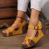 Fashion New Fashion Women's Wedge Heel Sandals Summer Thick Sole Non Slip Beach Shoes Woman Rivet Decor Chunky Platform Sandalias Mujer