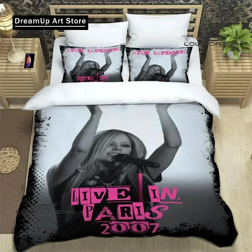 Модный 3D-принт Avril Lavigne Комплект постельного белья для мальчиков и девочек Размеры Twin, Queen, Full Наволочка Пододеяльник Постельное белье Взрослая спальня