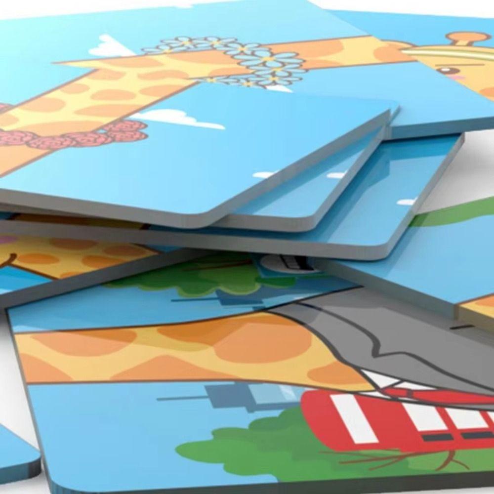 Shape Giraffe with Garland Math Games Jigsaw Toddler Color Sorting Toys  Teaching Aids