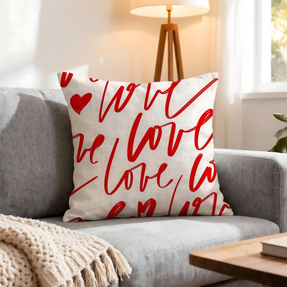 Holiday Valentine'S Day Cushion Cover 1Pcs Decorative Covers Soft Cushion Case For Sofa Couch Decor 40X40 45X45 Pillowcases