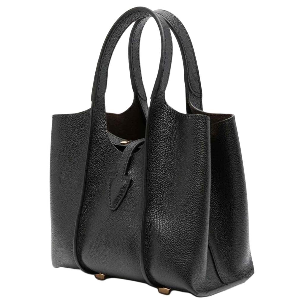 Tods T Timeless Металлическая подвеска T Кожаная Сумка Женские сумки Черный XBWTSBA0000Q8EB999