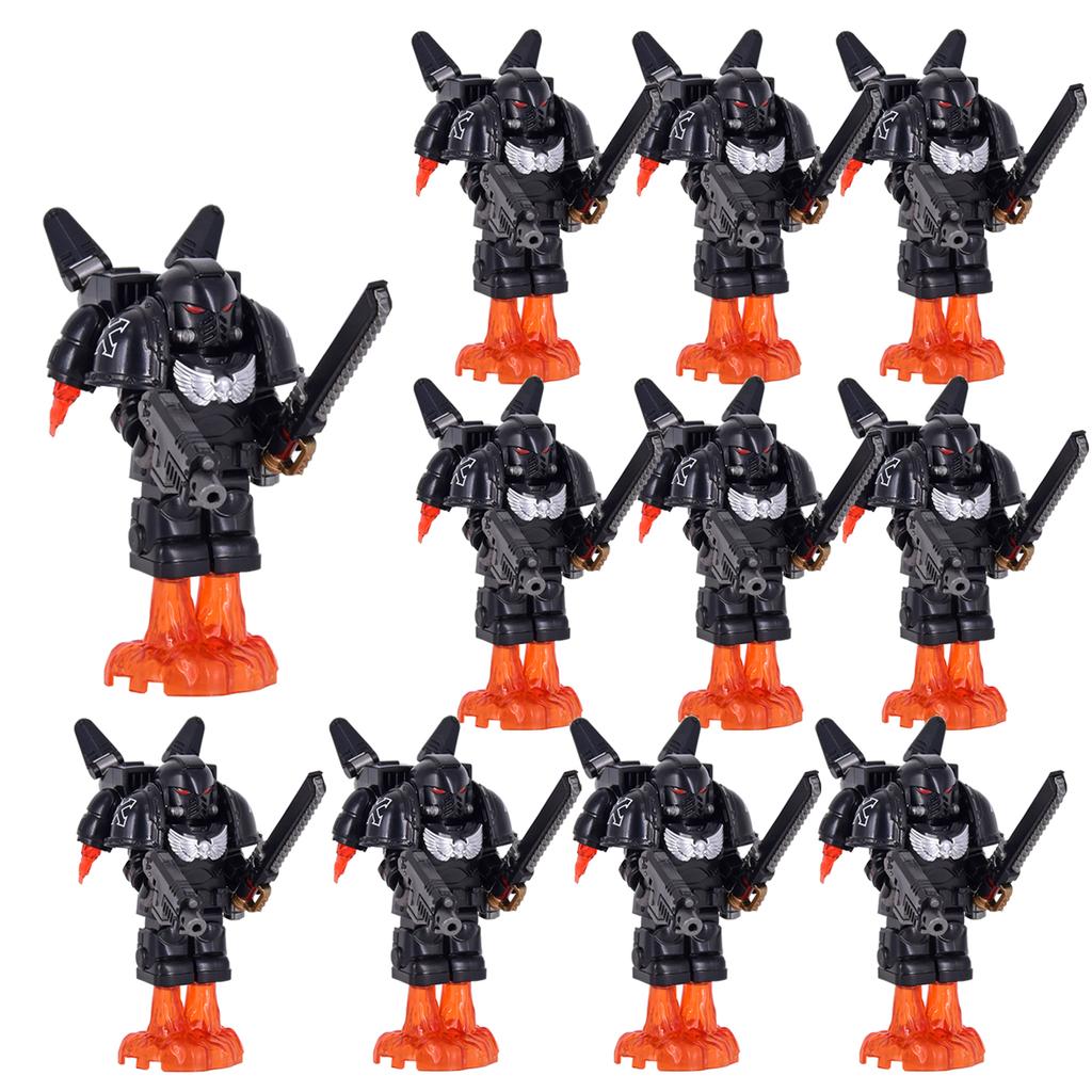 1Pcs New Knights War Angels Ultramarines Templars War Soldiers Mini Action Figures Model Building Blocks Bricks Kids Toys Gift
