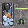 Милый лисенок Мультяшный Для iPhone 11,12,13,14,15,16,17,Pro,Max,Plus,Mini,SE4,E Чехол для телефона Магнитный Для Magsafe Беспроводной