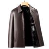 Yalu Мужская Модная Кожаная Куртка с Лацканами