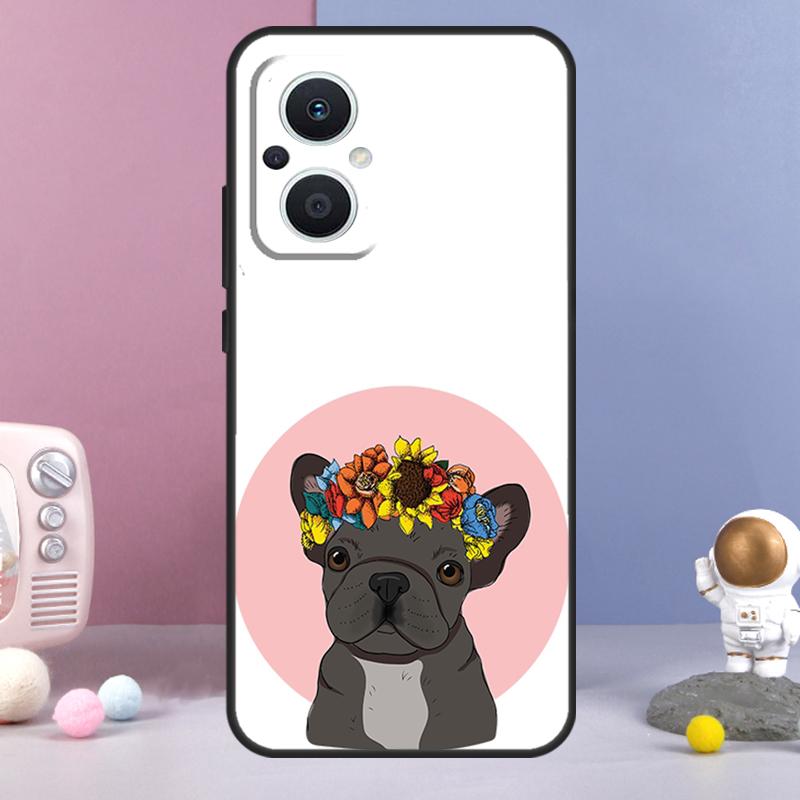 Чехол для французского бульдога для OPPO Reno 14 F 11F 12F 13F 10 11 12 13 Pro 7 8 Lite Чехол OPPO Find X8 X6 X5 X9 Pro