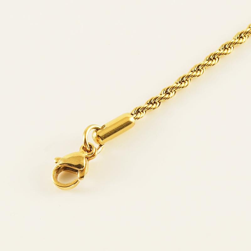 Французский женский новый браслет на щиколотку из титановой стали из нержавеющей стали, модный браслет на щиколотку из золота толщиной 2 мм, ювелирное украшение