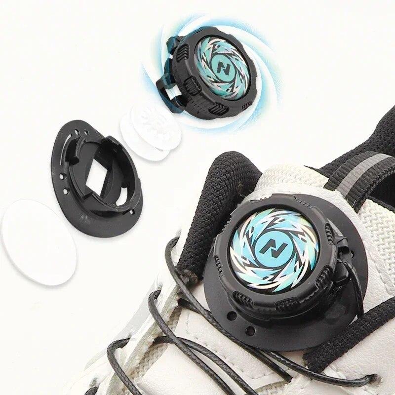 No Tie Shoe Laces Rotating Metal Wire Swivel Automatic Buckle Rope Sneaker Shoelaces for Kids/Adult Quick Lock Shoestrings 1Pair