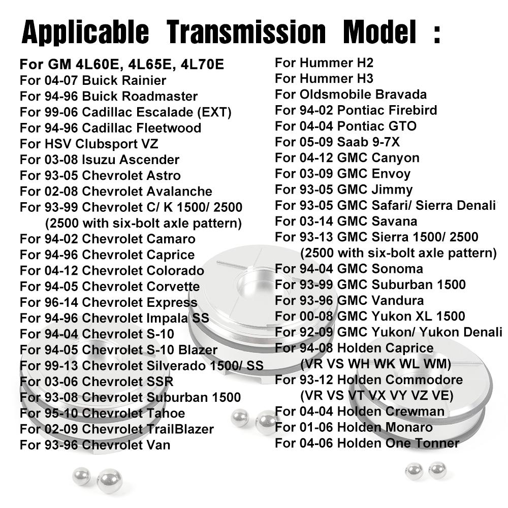 1-2 and 3-4 Pinless Forward Accumulator Piston Kit For 4L60E 4L65E 4L70E Transmission Chassis Parts EM1060