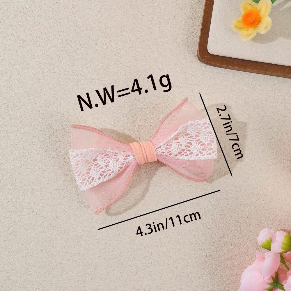 Soft Baby Nylon Headband Lace Bow Ponytail Hair Tie Bowknot Hair Bands For Baby Girls Children