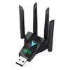Dual Band 2.4G/5Ghz 1300Mbps WiFi Dongle 4 Antenna Design Wireless Network Card  Home Use