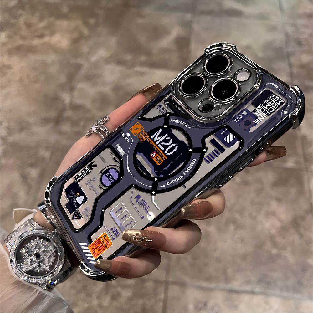 Горячий Новый M20 Circuit Lable Покрытие Чехол для Телефона Для iPhone 16e 16 15 14 13 12 11 Pro Max XR XSMax Plus Противоударный Подушка Безопасности Задняя Крышка