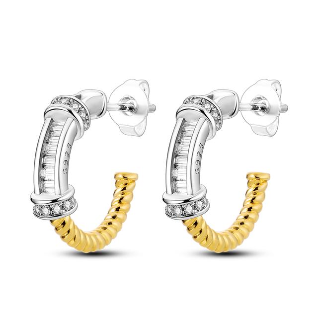 Сверкающее серебро 925 пробы, U-образные серьги-кольца в форме сердца с любовью, модные серьги, ювелирные изделия, подарок для женщин и девочек, вечерние обручальные серьги-кольца 